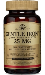 Капсулы легкодоступное железо Gentle Iron 25 mg Solgar